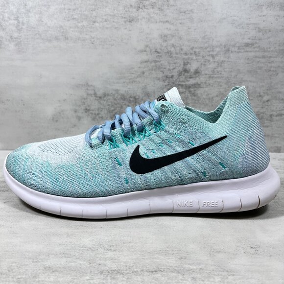 Nike Free RN Flyknit Running Shoes - Women's Size 7.5 - Blue - Picture 1 of 10